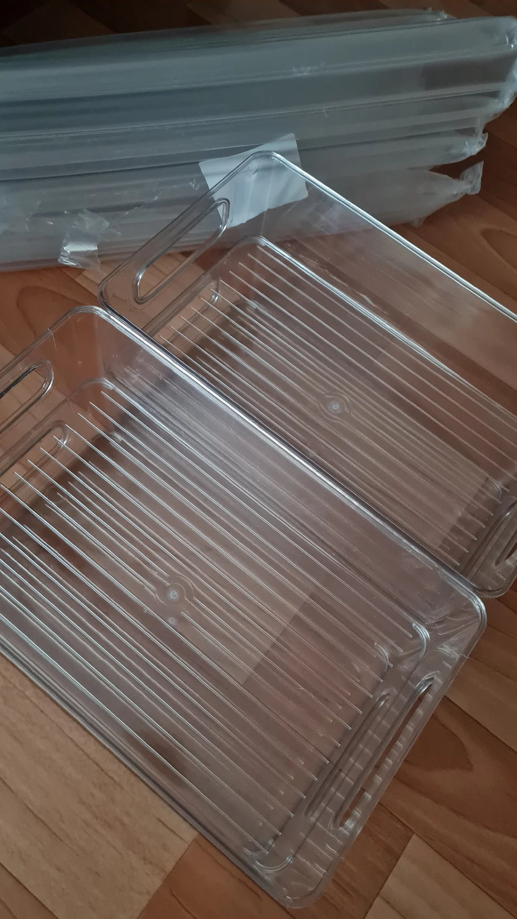 Fridge Organizer Bins 4-Pack – Clear Stackable Storage Baske - View 9