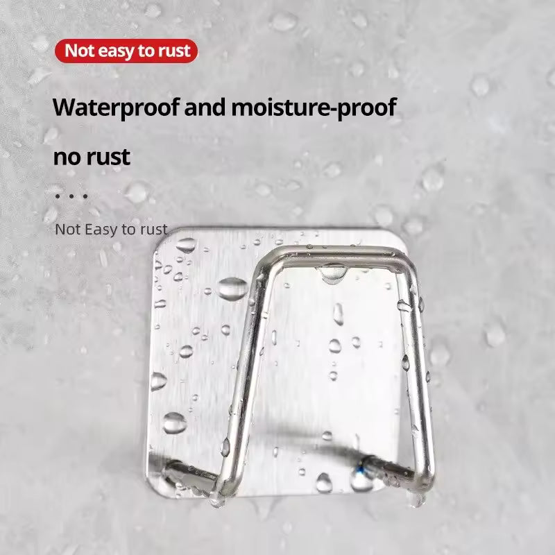 Adhesive stainless steel sponge holder mounted beside a sink – view 5
