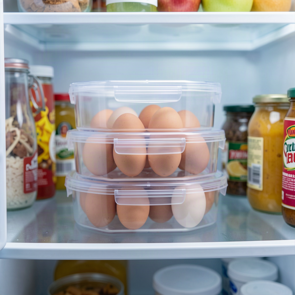 Fridge Egg Storage Box – Clear 2-Layer Stackable Egg Organizer