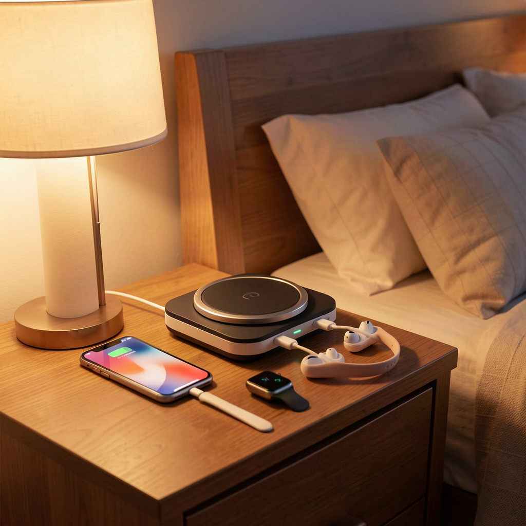 3-in-1 Foldable Wireless Charging Station – Phone, Watch & E