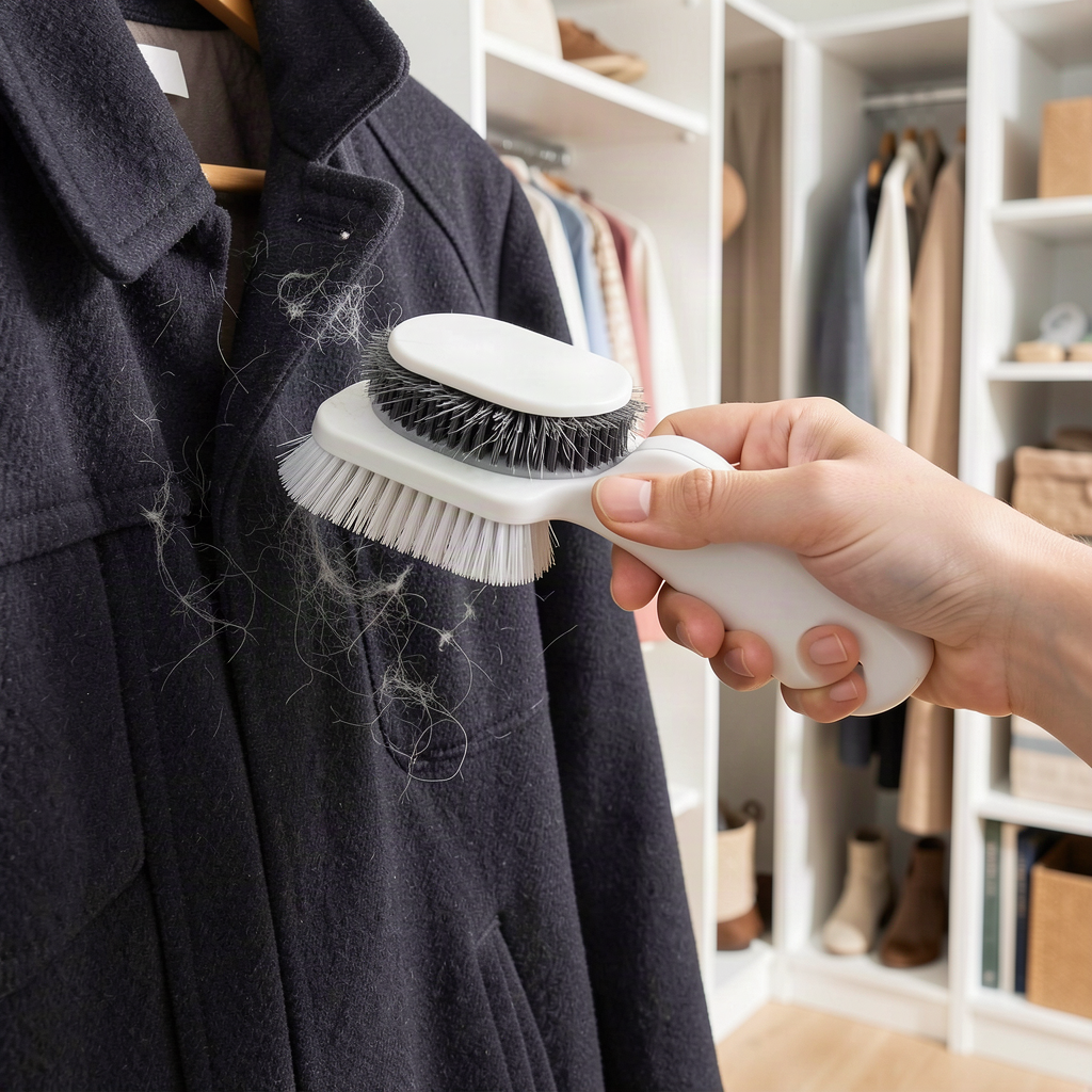 Portable Double-Sided Static Lint Remover Brush - Reusable P