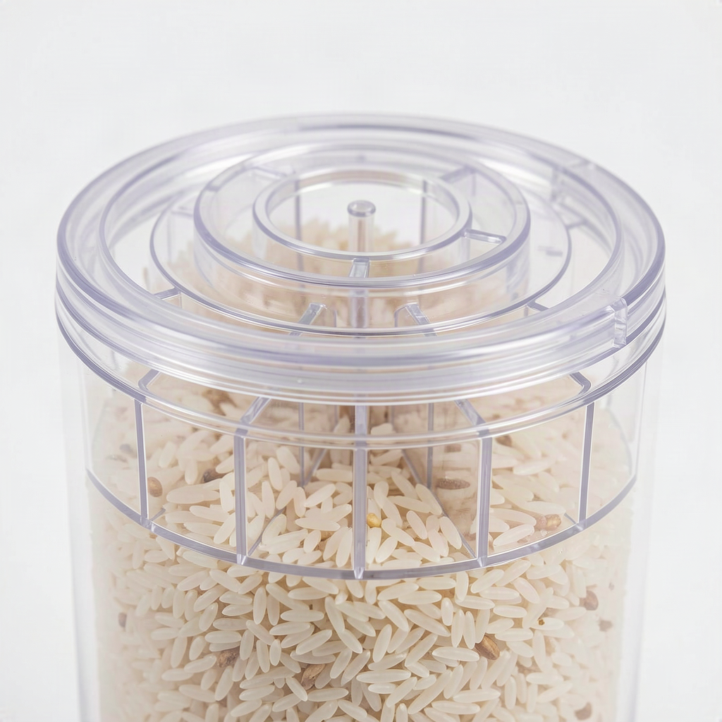 6-Compartment Rotating Grain Storage Container with Airtight - View 3