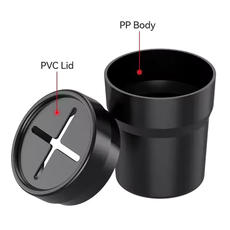 Compact lidded trash bin for storing small waste in a car – view 4
