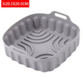 Large square reusable silicone liner for a compatible air fryer basket