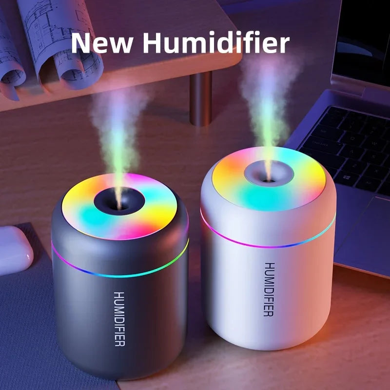 Mini USB Humidifier – Desktop Ultrasonic Aroma Diffuser with LED Light