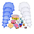 6-Pack Reusable Silicone Stretch Lids for Bowls and Containers