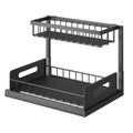 2-Tier Sliding Under-Sink Organizer - Adjustable Cabinet She