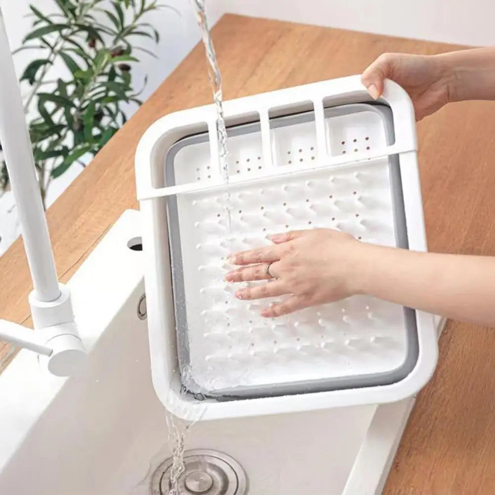 Foldable Over-Sink Dish Drying Rack with Drainboard - View 3