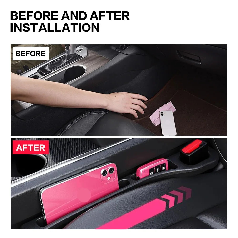 2-Pack Car Seat Gap Filler Organizer - Universal Crevice Sto - View 2