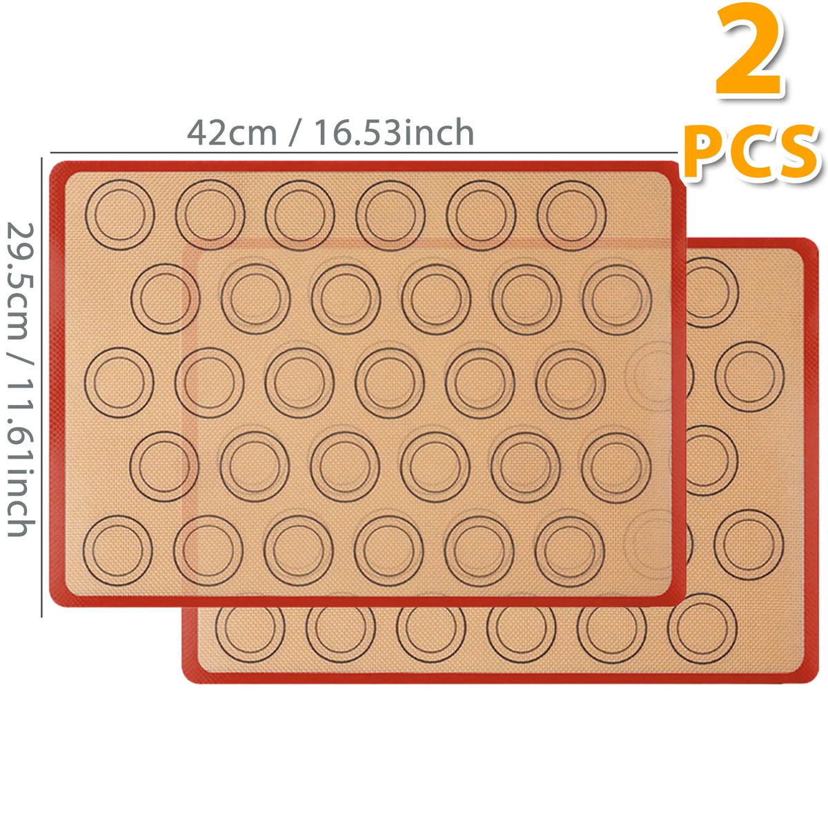 2-Pack Reusable Silicone Baking Mats for Oven and Air Fryer - View 8