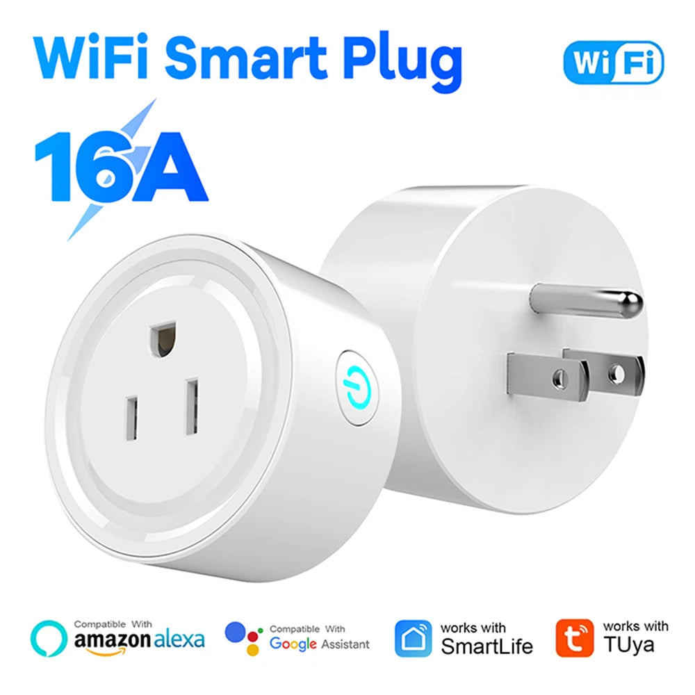 Tuya WiFi Smart Plug – Mini App-Controlled Outlet, Works with Alexa & Google Home