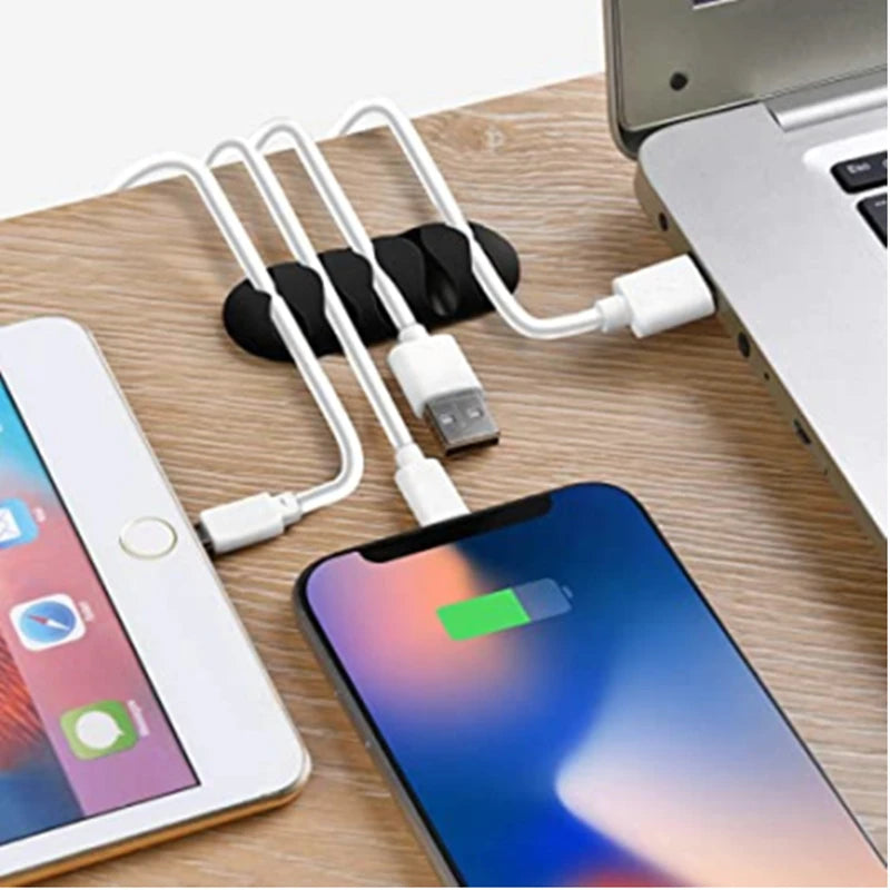 Adhesive Cable Management Clips – 10-Pack Cord Organizers