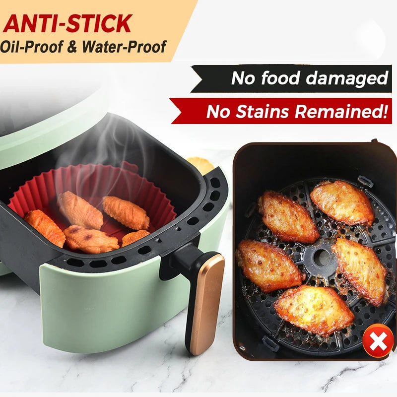 Reusable Silicone Air Fryer Liner – Large Square - View 4