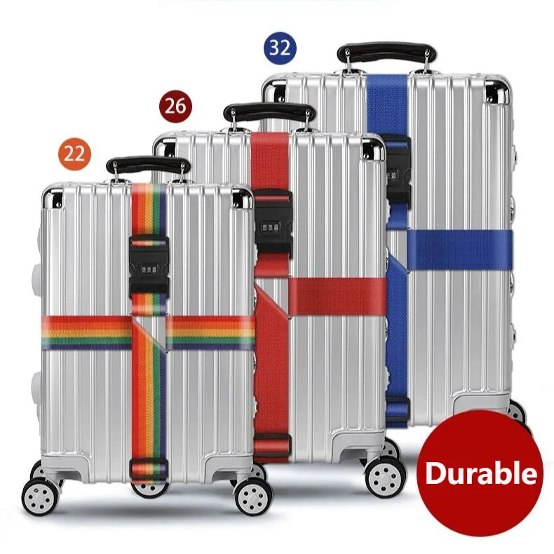 Adjustable 6-Foot Luggage Strap with 3-Digit Combination Loc - View 3