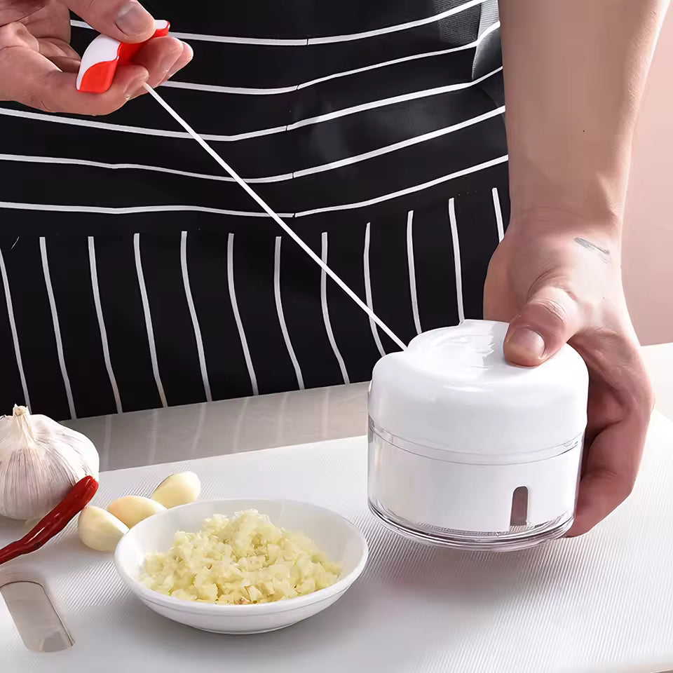 Manual Food Chopper - Hand Pull String Vegetable Cutter 1000ml