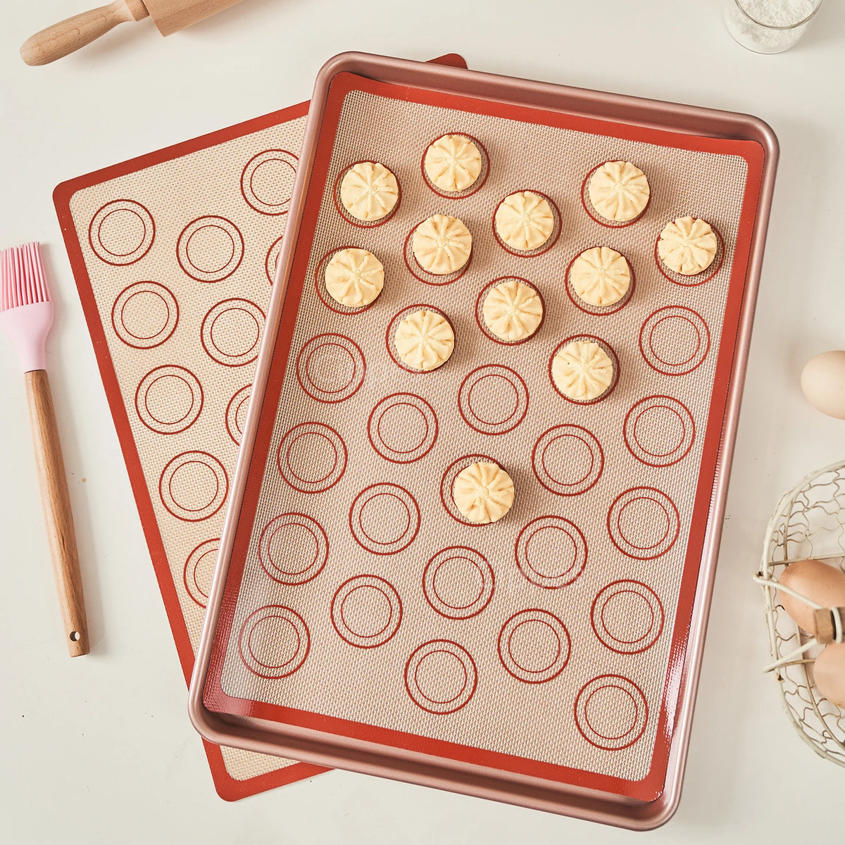 2-Pack Reusable Silicone Baking Mats for Oven and Air Fryer - View 6