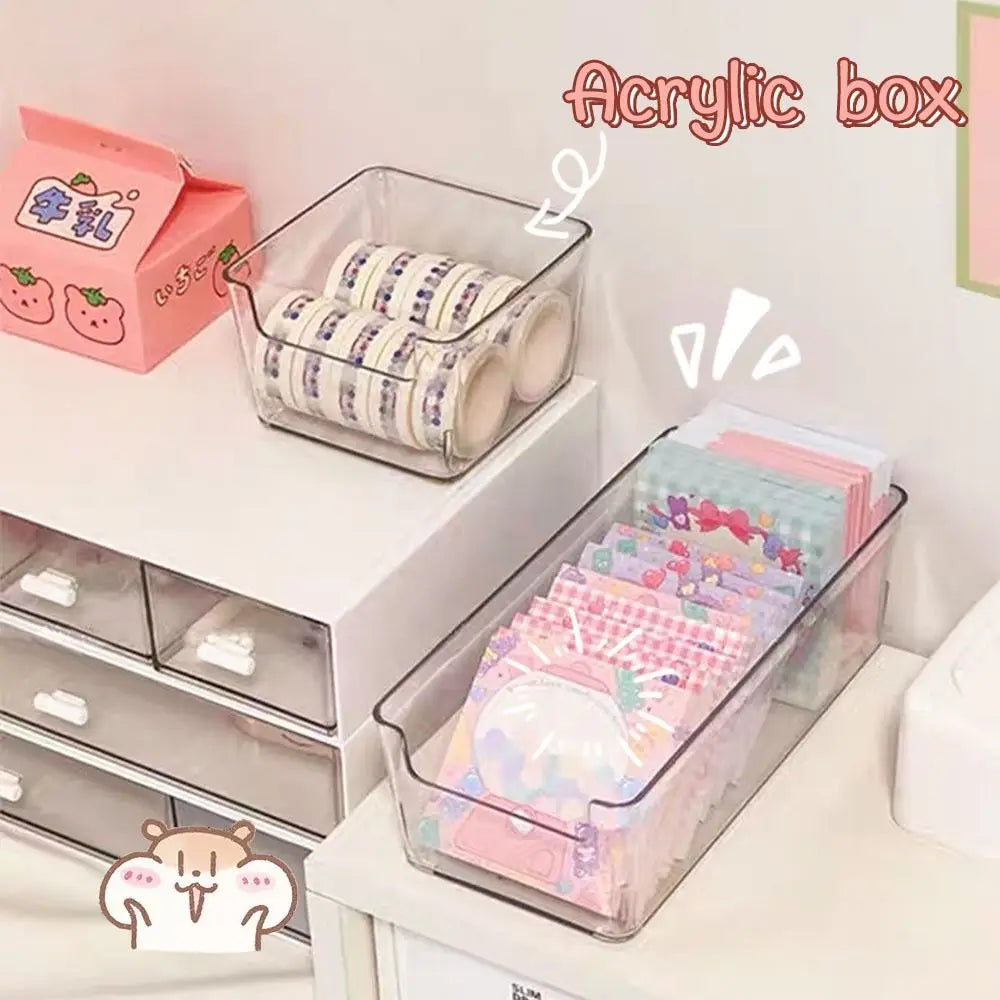 Fridge Organizer Bins 4-Pack – Clear Stackable Storage Baskets with Handles - View 4
