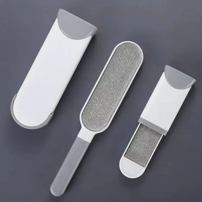 Portable Double-Sided Static Lint Remover Brush - Reusable Pet Hair & Fabric Fuzz Remover