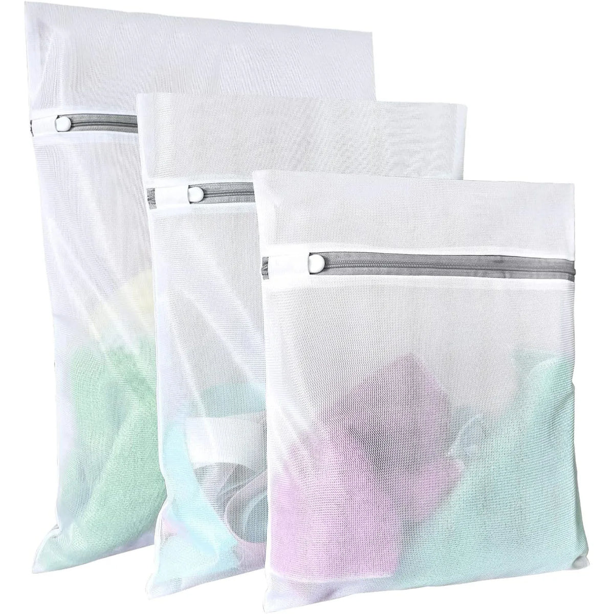 Mesh Laundry Bags 3-Pack – Wash & Dry Delicates Bags with Zippers