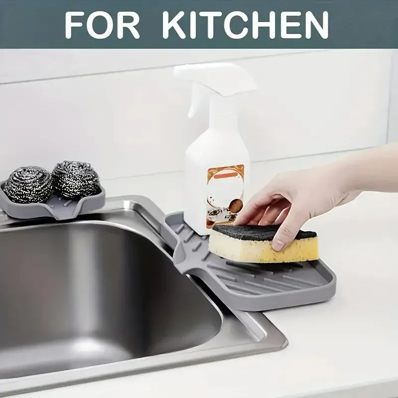 Silicone Sink Caddy - Drainage Tray for Sponge & Soap - View 5