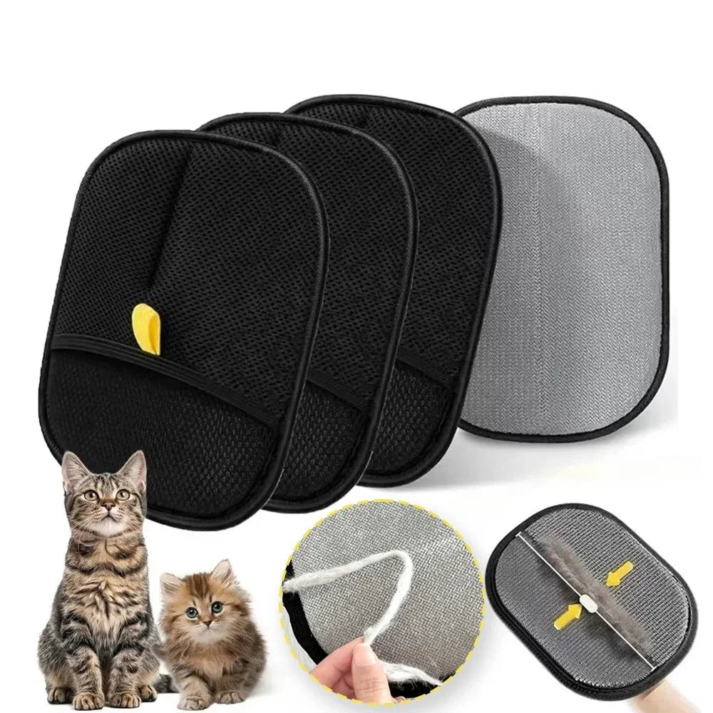 2pcs Pet Hair Removal Gloves - Double-Sided Cat & Dog Groomi - View 3