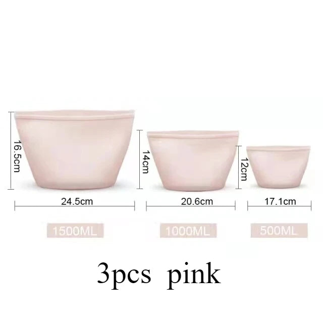 Reusable Silicone Food Storage Bags – Airtight Leak-Proof Se - View 2