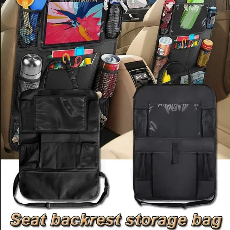 Car Back Seat Organizer with Tablet Holder & Pockets - View 3