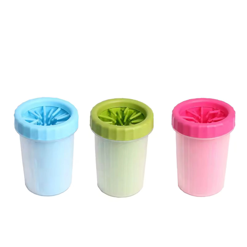 Green small-size pet paw cleaning cup for after-walk cleanup – view 4