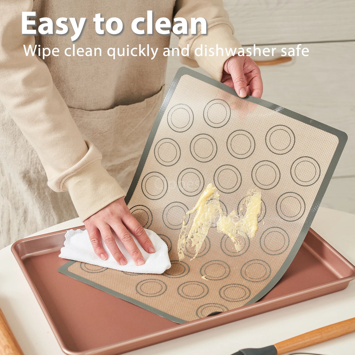 2-Pack Reusable Silicone Baking Mats for Oven and Air Fryer - View 4