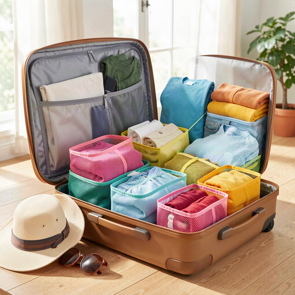 6-Piece Travel Packing Cubes Set - Foldable Luggage Organize - View 2