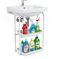 2-Tier Sliding Under-Sink Organizer - Adjustable Cabinet Shelf