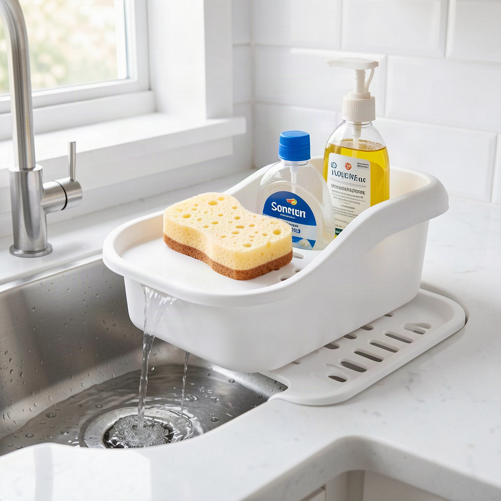 Silicone Sink Caddy - Drainage Tray for Sponge & Soap - View 2