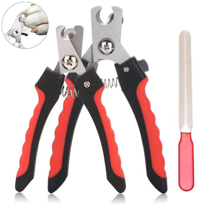 Stainless Steel Pet Nail Clippers – Sickle-Style Dog & Cat Nail Trimmer - Echo Mart