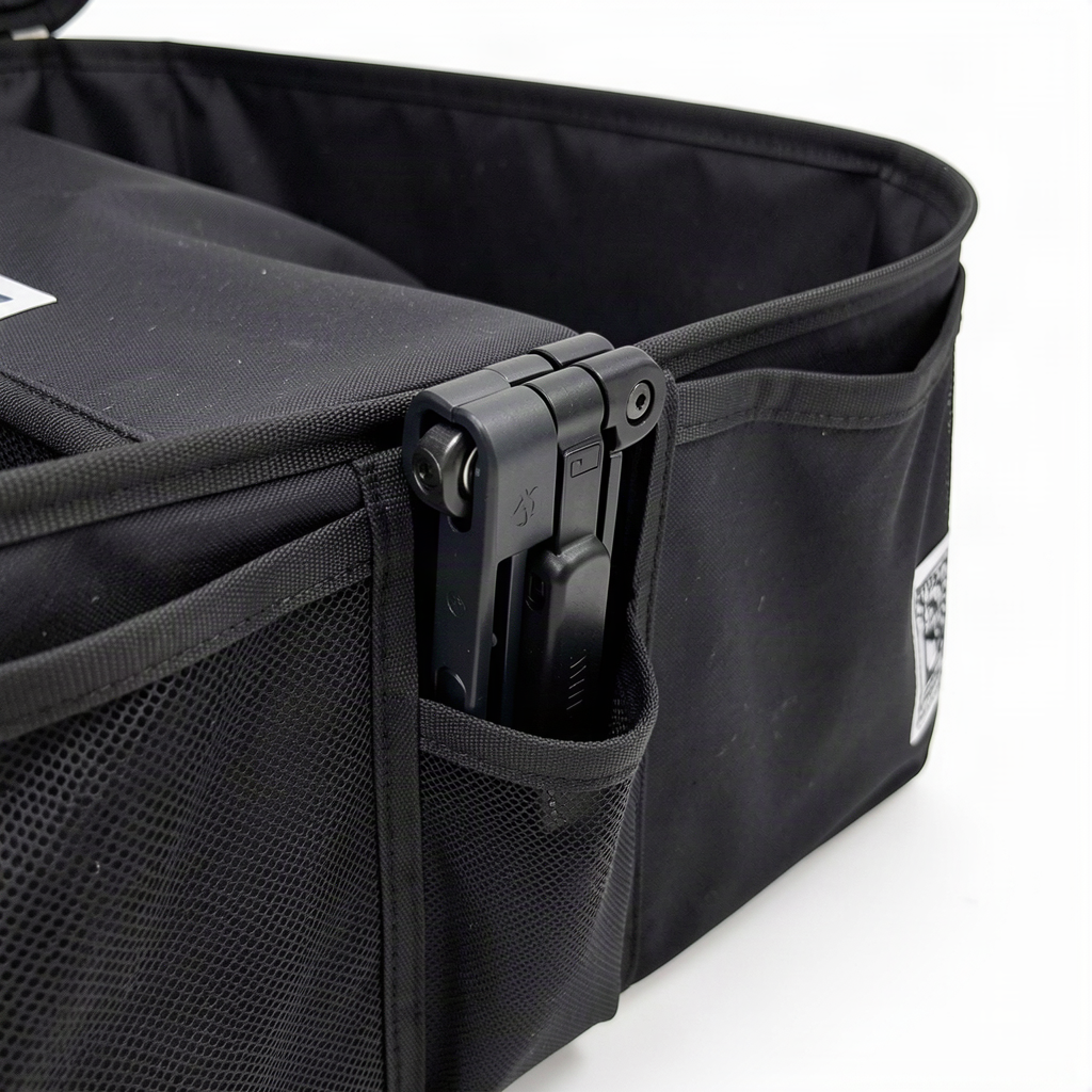 40L Foldable Car Trunk Storage Box with Side Nets - Collapsi - View 3