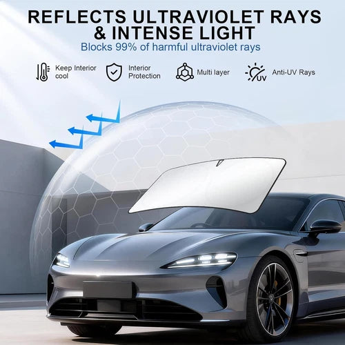 Foldable Car Windshield Sun Shade – Blocks UV Rays, Keeps Car Cool