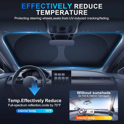 Foldable Car Windshield Sun Shade – Blocks UV Rays, Keeps Car Cool