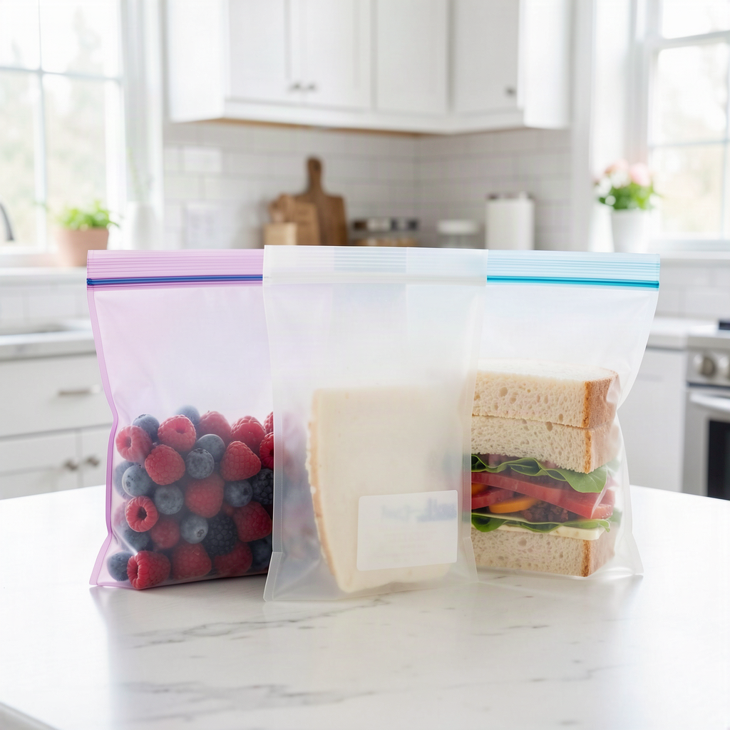 Reusable Silicone Food Storage Bags – Airtight Leak-Proof Set